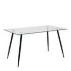 Furniture To Go Wilma Dining Table With Glass Top