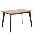 Furniture To Go Roxby Dining Table In Oak & Black