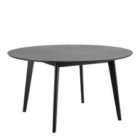Furniture To Go Roxby Round Dining Table In Black 140X76Cm