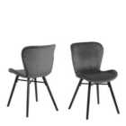 Furniture To Go Batilda Dining Chair In Dark Grey Set Of 2