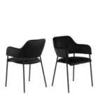 Furniture To Go Lima Dining Chair With Armrest In Black