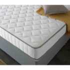 Starlight Beds Victoria White Castle Hybrid Mattress - Plush Comfort, Durable Design - 4ft6 Double (135cm x 190cm)