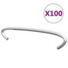 vidaXL Gabion Hooks 100 pcs Galvanised Steel 10 cm