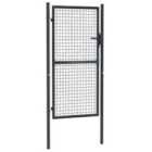 vidaXL Mesh Garden Gate Galvanised Steel 100x225 cm Grey