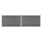 vidaXL Garden Fence WPC 353x106 cm Grey