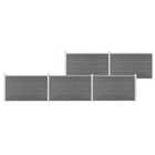 vidaXL Garden Fence WPC 872x106 cm Grey