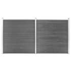 vidaXL Garden Fence WPC 353x186 cm Grey