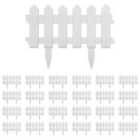 vidaXL Lawn Edgings 25 pcs White 10 m PP