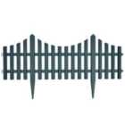 vidaXL 17 pcs Lawn Dividers 10 m Green