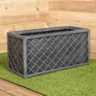 Samuel Alexander 70cm Lazio Grey Pewter Garden Patio Plant Pot Planter