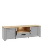 Furniture To Go Bohol Tv Unit Inc. LED Light In Riviera Oak/Grey Oak