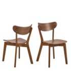 Furniture To Go Roxby Dining Chairs In Walnut Set Of 2