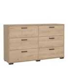 Furniture To Go Sofia Double Dresser 6 Drawers Jackson Hickory