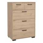 Furniture To Go Sofia Chest 3 + 2 Drawers Jackson Hickory