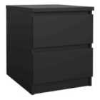 Furniture To Go Naia Bedside 2 Drawers In Matt Black