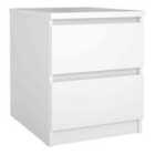 Furniture To Go Naia Bedside 2 Drawers In White High Gloss