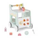 Costway Multifunctional Ice Cream Cart Toy with Sweet Accessories and Smooth Wheels-Green