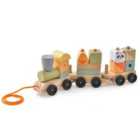 Costway 3-Section Toy Train with Stackable Building Blocks
