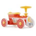Costway Ride on Push Car Train with Sound Button and Storage Compartment-Orange