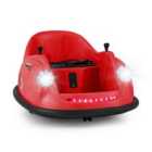 Costway 12V Kids Ride on Bumper Car with Remote Control and Music-Red