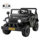 Costway 12V Kids Ride on Truck with Remote Control and 3 Speeds for Children-Black