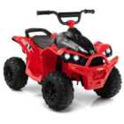 Costway 12V Kids Ride On ATV with 2 Speeds and LED Lights-Red