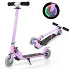 Costway Kids Aluminum Folding Stunt Scooter with LED Wheels-Purple