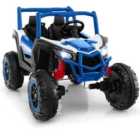 Costway 24V Kids Ride on UTV with 4 x 100W Powerful Engin and Remote Control-Blue