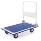 Costway Folding Platform Trolley with Handle and Swivel Wheels