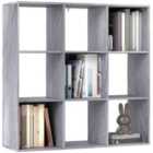 HOMCOM 9 Cube Storage Unit Cabinet Bookcase Display Shelves, Marble Grey