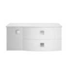 Hudson Reed Sarenna Wall Hung Right Hand 2 Drawer 1 Door Vanity Unit With White Marble Top 1000Mm - Moon White