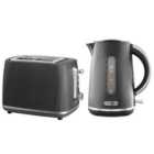 DAEWOO Cascade 1.7L Kettle & 2 Slice Toaster Black
