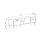 Decortie Tv Unit Up To 65 Inch Tvs Multimedia Centre 3 Door Storage Cabinet, Living Room, Dark Oak Effect