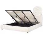 Beliani Ottoman Bed Boucle Blagnac 180 X 200 Cm Eu Super King Off-white