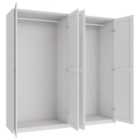 Wickes Ashland White Shaker 2 Cabinet Quad Wardrobe with Rail, Plinth & Panels - 2083 x 2036mm