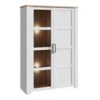 Furniture To Go Bohol Display Cabinet Inc. 2x LED Lights In Riviera Oak/White
