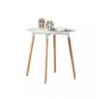 Life Interiors Single Lorenzo Round Wooden Dining Table, White