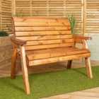 Samuel Alexander Charles Taylor Hand Made Traditional 2 Seater Chunky Rustic Wooden Garden Bench Furniture