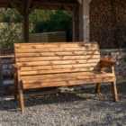 Samuel Alexander Charles Taylor Hand Made Traditional 3 Seater Wooden Bench