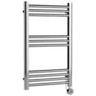 Balterley Chrome Electric Round Single Panel Vertical Straight Towel Radiator - 500mm