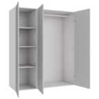 Wickes Claydon Grey Slab Triple Wardrobe with Rail & Shelves - 1800 x 1500mm