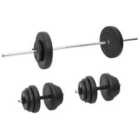 Vidaxl Barbell And Dumbbell With Plates 60 Kg
