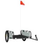 Vidaxl Cargo Bike Trailer Grey Oxford Fabric And Iron