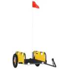 Vidaxl Cargo Bike Trailer Yellow Oxford Fabric And Iron