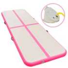 Vidaxl Inflatable Gymnastics Mat With Pump 300X100X10 Cm Pvc Pink