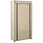 Vidaxl Shoe Cabinet With Cover Cream 58X28X106 Cm Fabric