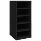 Vidaxl Shoe Cabinet Black 31.5X35X70 Cm Engineered Wood