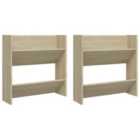 Vidaxl Wall Shoe Cabinets 2 Pcs Sonoma Oak 60X18X60Cm Engineered Wood