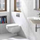 Geberit Alpha 820Mm Frame & Cistern, Plus Round Flush Plate