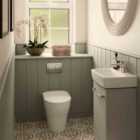 Geberit Alpha 820Mm Concealed Cistern, Plus Square Flush Plate